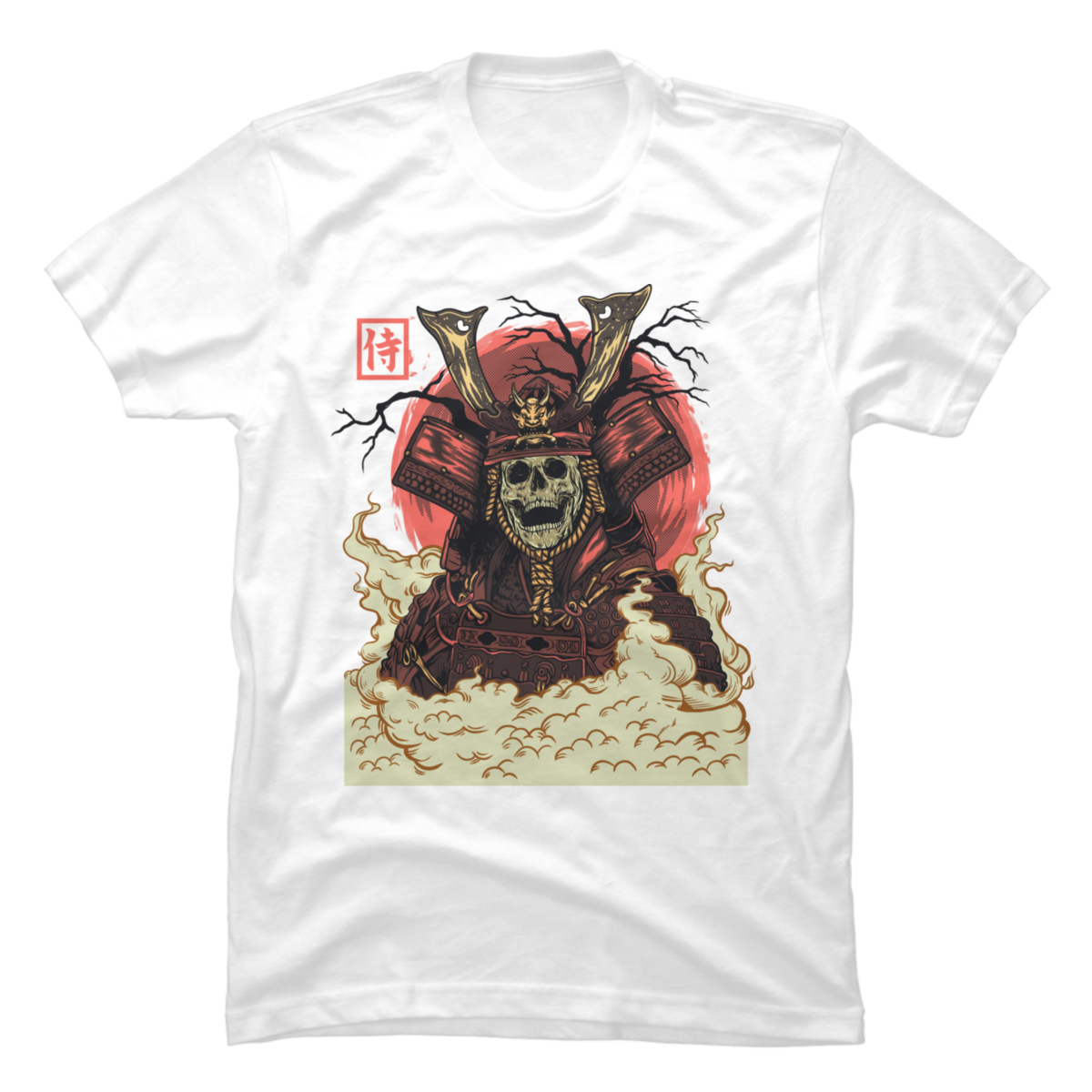 Red Samurai Skull